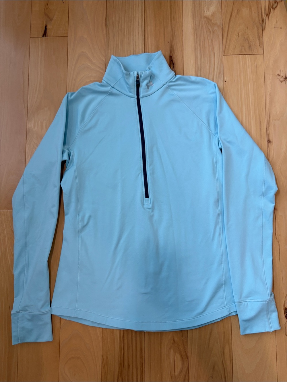 Under Armour Light Blue Women's 1/2 Zip Pullover Cold Gear Sz M Light Blue